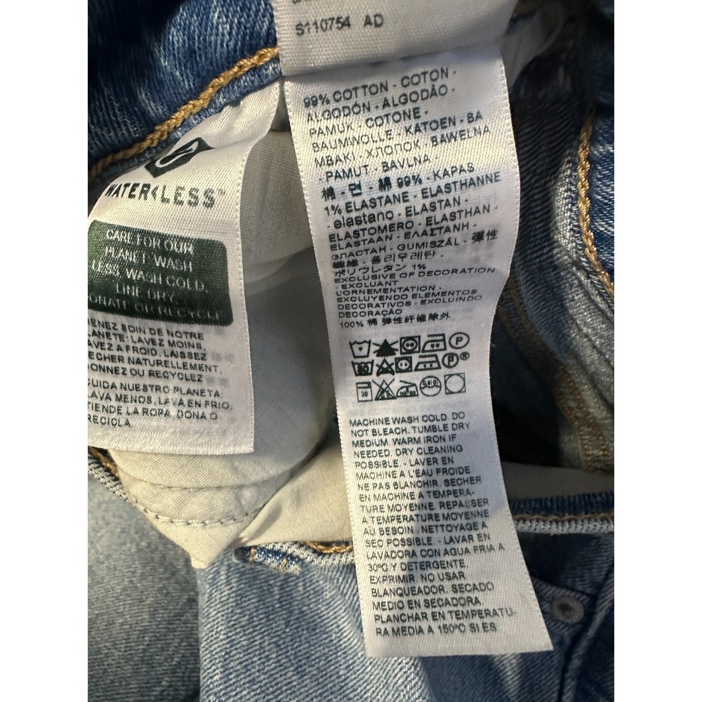 Levi's Premium 70's High Rise Flare Women's Jeans Blue Denim Distressed Size 26 - Picture 8 of 14